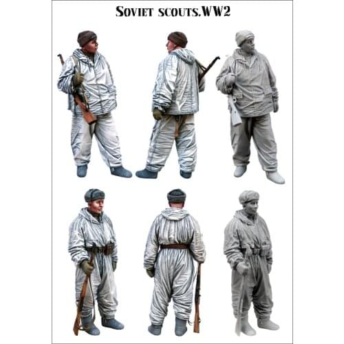 Unpainted Kit 1/35 Soviet Scouts (2 figures) Resin Figure miniature garage kit