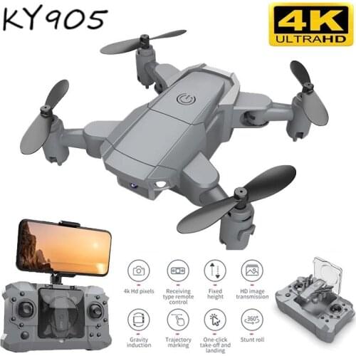 New mini KY905 drone 4K HD camera, 4CH 6 Axis GPS WIFI FPV vision foldable rc quadcopter professional drone