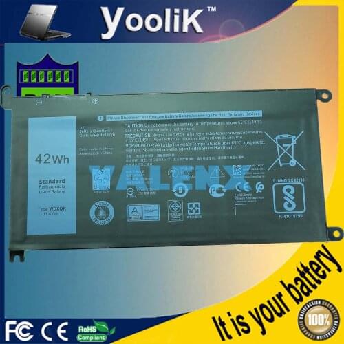 New Laptop Battery WDX0R T2JX4 3CRH3 WDXOR for Dell Inspiron 13 5000 5368 5378 7368 14 7000 7560 7460 5567 15MF PRO-1508T FW8KR
