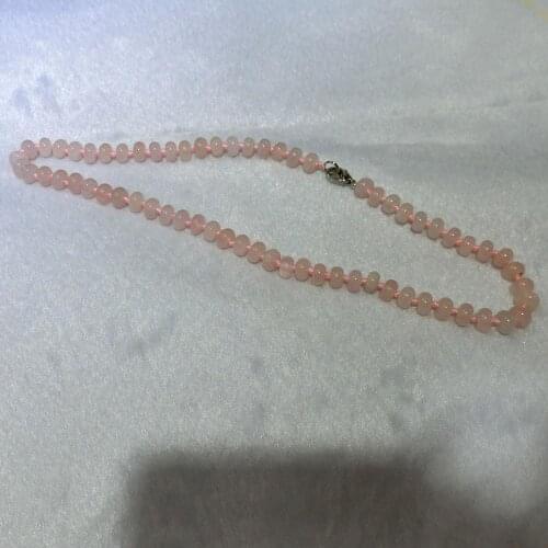 Wholesale 6pcs Fashion Green Aventurine Fluorite Natural Stone Roses Quartz Crystal Chalcedony Flat Bead Necklace Free Shipping