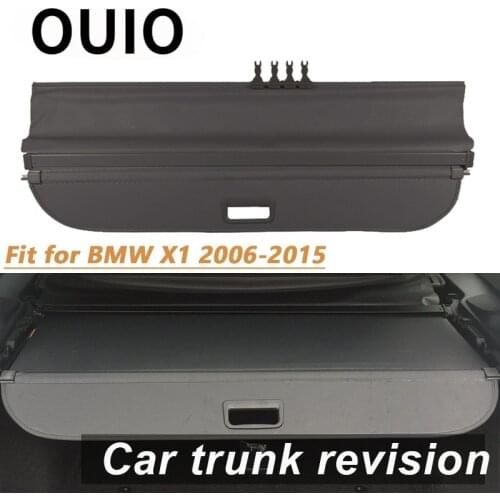 OUIO 1Set Car Rear Trunk Cargo Cover For BMW X1 2006 2007 2008 2009 2010 2011 2012 2013 2014 2015 Security Shield Accessories