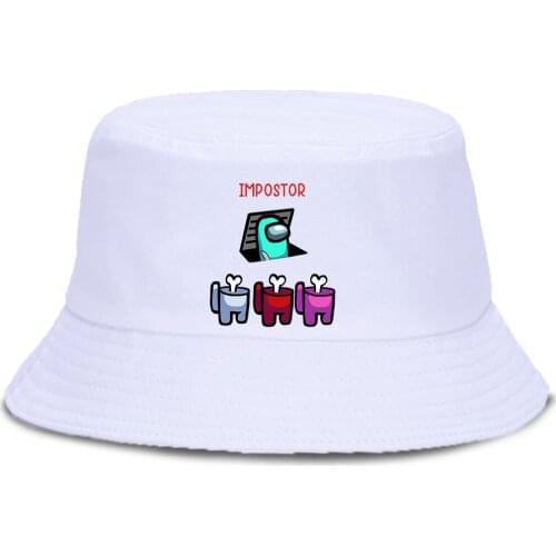 Blue Impostor Killed Three Characters Bucket Cap Fashion Funny Panama Caps Creative Foldable Fisherman Hat Summer Casual Hat
