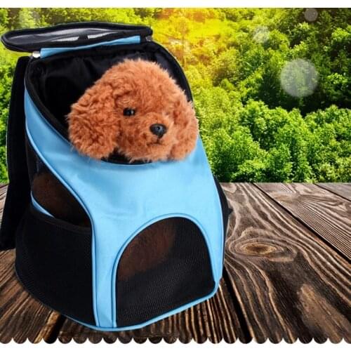 Portable Pet Cat Dog Carrier Bag Breathable Mesh Outdoor Travel Pets Carrying Double Shoulder Backpack For Small Dogs Animals