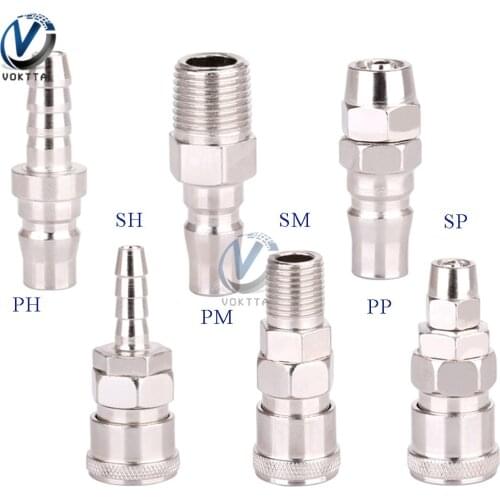 Pneumatic C Type Air Compressor Hose Quick Coupler Plug Socket Connector SM/PM/SH/PH/SP/PP 20 30 40 Quick Air Connector