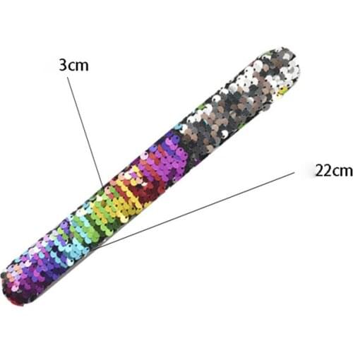 2020 Wholesales Glitter Sequin Slap Bracelet Fashion Kids Wristband Headband for Children Holiday Christmas Gifts Party bracelet