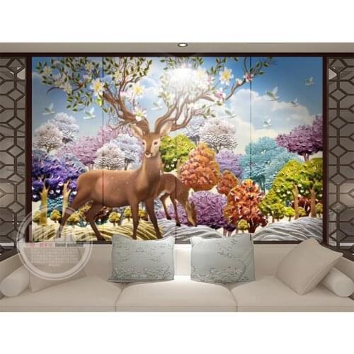 Relief forest 3d wallpapers for living room bedroom wallpaper for kids room background wall home improvement