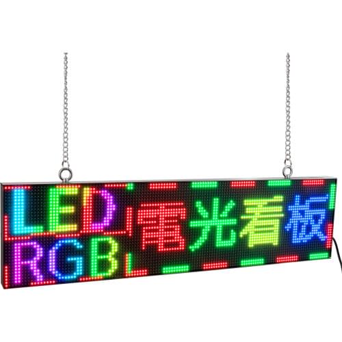 RGB Sign Full Color LED Display Board Indoor Programmable Scrolling Text Message Advertising Screen Multi-Language LED Sign P4