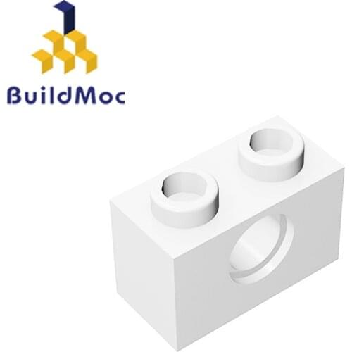 BuildMOC Assembles Particles 3700 Technicalalal, Brick 1x2 with Hol For Building Blocks Parts DIY LOGO Educational gift Toys