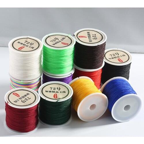 50M/Roll Nylon Cords Thread Chinese Knot Macrame Cord Bracelet Braided String DIY Tassels Beading Jewelry Making String Thread