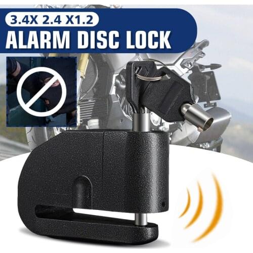 120dB Motorcycle Alarm Disc Lock Anti-theft Alarm Wheel Disc Brake Safety Siren Padlock For Suzuki/Honda/Kawasaki/Yamaha