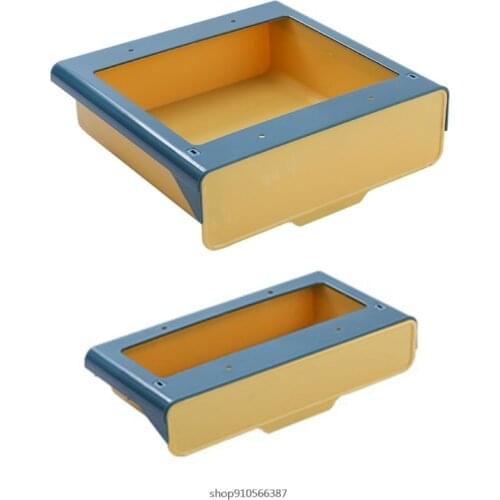 Under Table Drawer Hidden Storage Box Punch-Free Self-Adhesive Pencil Tray Holder Pull-Down Desk Stationery Organizer wholesales