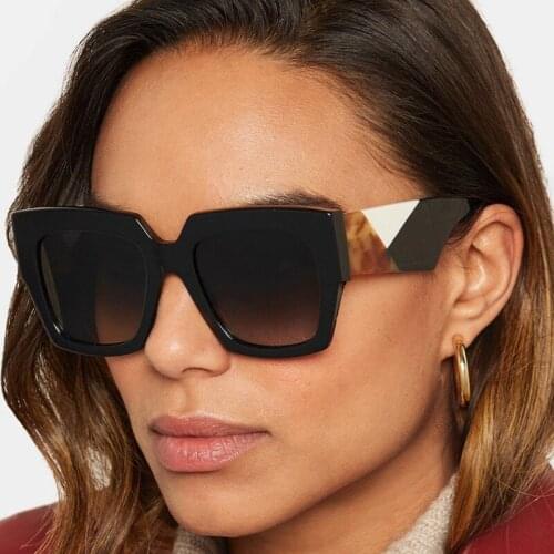 Oversized Square Sunglasses Women 2020 Luxury Brand Fashion Flat Top Red Black Clear Lens One Piece Men Gafas Shade Mirror UV400