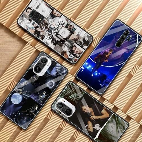 Phone Case For Redmi K40 Pro Plus K30 K20 Note 10 9s 9 8 Pro 9s 9a 9c 8a Glass Bumper Fundas Smartphone Pop singer Shawn Mendes
