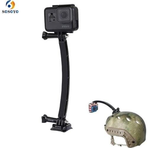 Outdoor Motorcycle Cycling Helmet Extension Arm Selfie stick Mount Kit For GoPro HERO 7 6 5 4 3 SJCAM Sports Camera Accessories