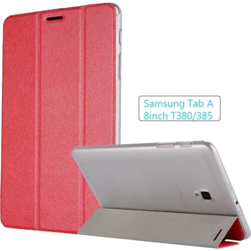 Ultra Slim Magnetic Case for Samsung Galaxy Tab A 8.0 T380 T385 2017 8.0 inch Smart Cover Funda Tablet PU Stand Case