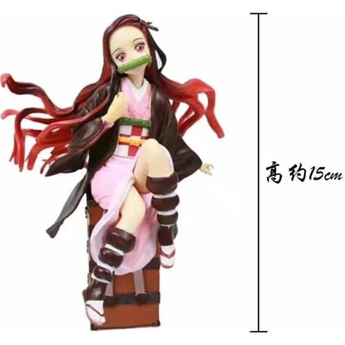 High Quality Anime Demon Slayer Kamado Nezuko PVC Action Figure Cartoon Doll Model Toys Gift 15CM