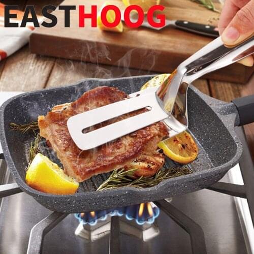 Stainless Steel Barbecue Fried Steak Shovel Fried Fish Tong Shovel BBQ Bread Clamp Kitchen Bread Meat Clamp Kitchen Accessories