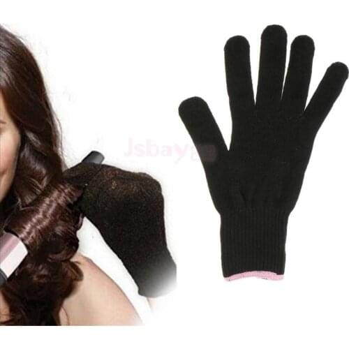 1Pair Professional Heat Resistant Gloves for Hair Styling Heat Blocking for Curling, Flat Iron and Curling Wand