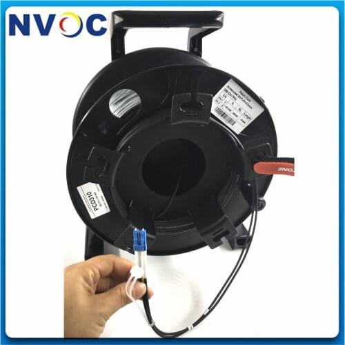 2Core/4Cores OM3-300 50/125 4.0mm LSZH/TPU Jacket Field Tactical Reel200M LC/UPC-LC/UPC Fiber Optic Patch Cord with PCD310 Reel