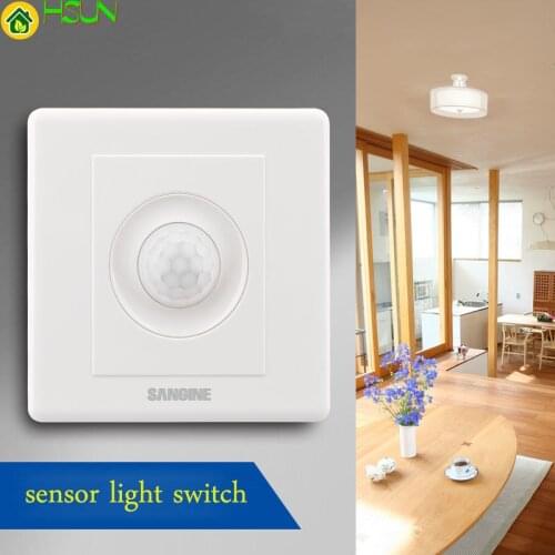 2018 New Arrivals 220v 86 wall smart home led Infrared control energy-saving delay Lights Lamps motion sensor light switch