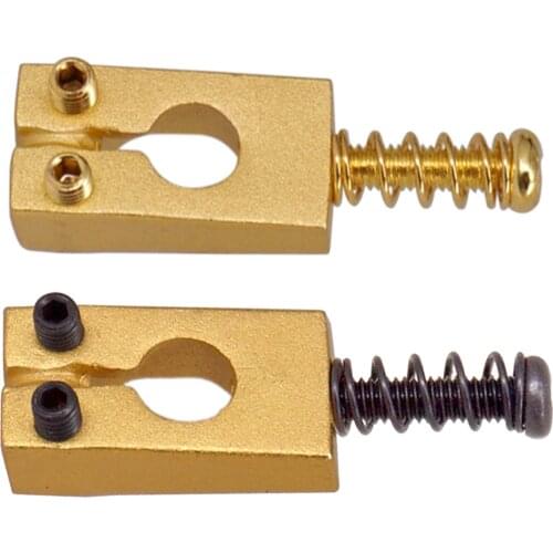 6pc Brass Guitar Bridge Locked Roller Saddles for ST Musical Instrument Electric Guitar Replacement