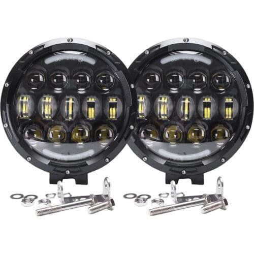 7 inch 105W led headlight high low beam led work light with DRL parking light for jeep wrangler land rover Construction, Camping