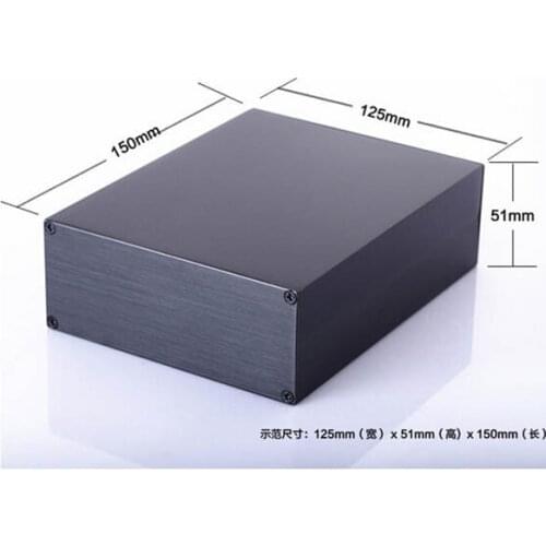 Aluminum box enclosure 125X51X150mm DIY project electric splitted box extrusion case Electronics PCB enclosure amplifier case