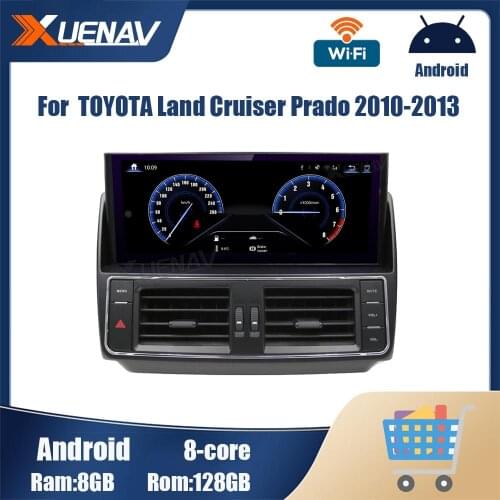 Android GPS navigation Stereo receiver For Toyota Prado 2010 2012 2013 car radio GPS Navi Head Unit DVD Multimedia Player