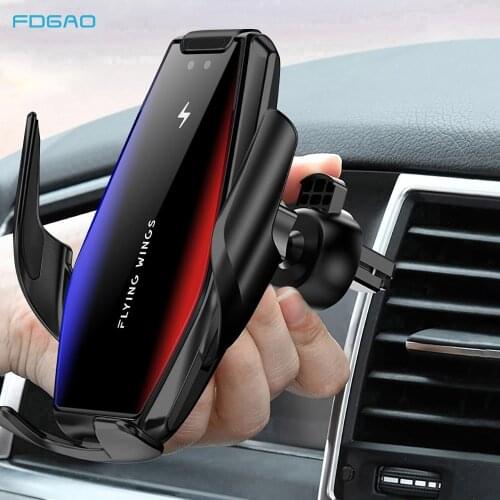 15W Automatic Clamping Wireless Charger Car Mount Air Vent Phone Holder Infrared Fast Charging For iPhone 11 XS XR 8 Samusng S20