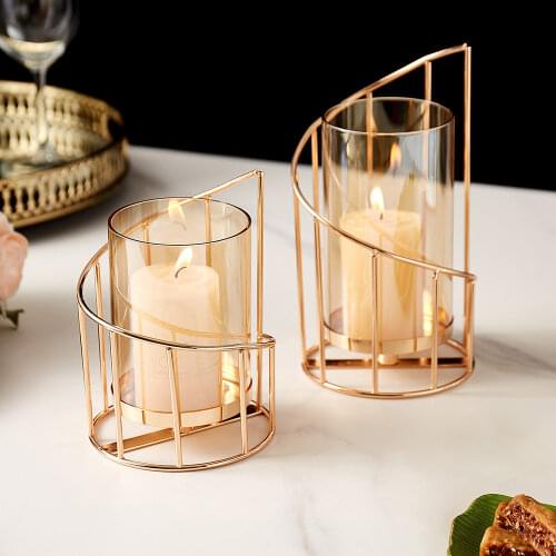 BOMAROLAN Decorative Wrought Iron Candlesticks