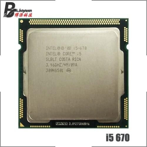 Intel Core i5-670 i5 670 3.4 GHz Dual-Core CPU Processor 4M 73W LGA 1156