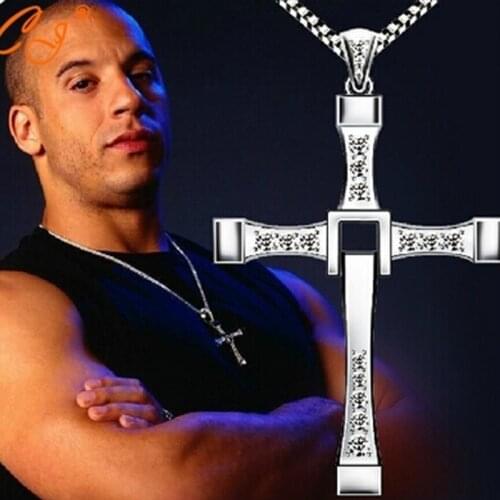 European and American Jewelry Toredo Speed and Passion 8 Cross Pendant Mens Necklace with Clothing Sweater Chain