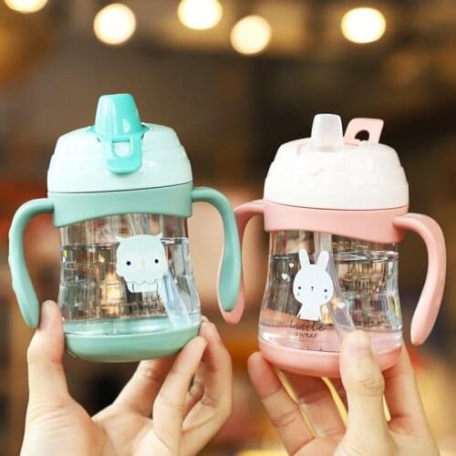 260ml Sippy Cup Leak-Proof Safety Duckbill Bottle Kids Baby Infant Training Drinking Bottles Cups Water Milk Bottle Soft Mouth