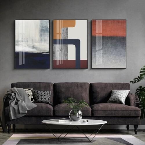New Modern Multicolored Abstract Geometric Wall Art Canvas Painting Picture Posters and Prints Gallery Kids Kitchen Home Decor