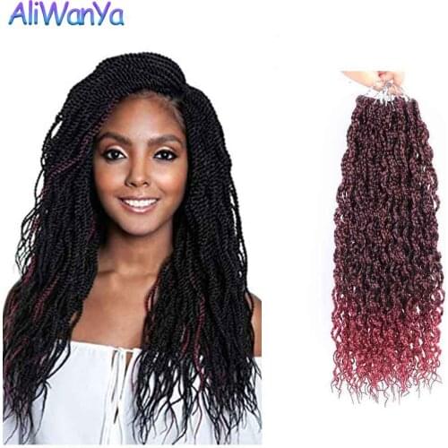 Curl Box Braids Hair Synthetic Hair Crochet Braiding Hair Long Curl Braids Loose End Ombre Blonde Fashion Cheap For Black Women