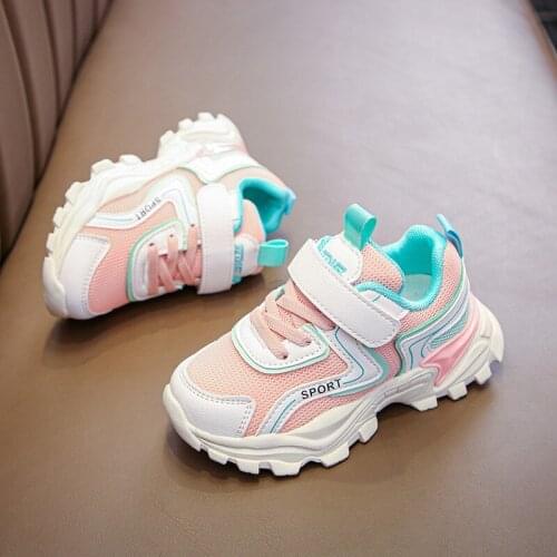 2021 Spring Children Shoes Kids Sports Shoes For Girls Sneakers Students Breathable Mesh Boys Girls Running Light Tennis Shoes