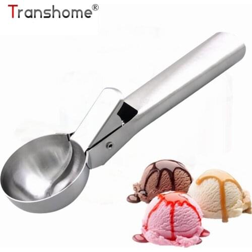 Transhome Ice Cream Spoon 18.2cm Metal Watermelon Masher Potato Scoop Ice Cream Ball Maker Ice Cream Tools Kitchen Accessories