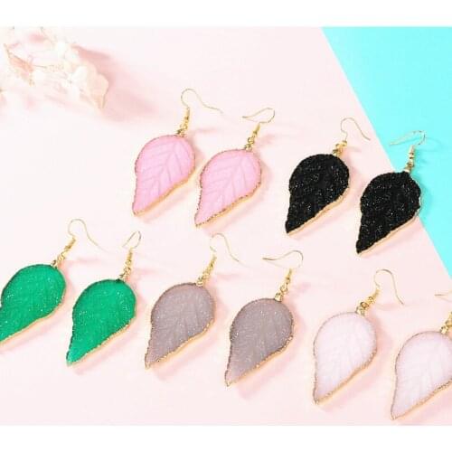 Fashion Leaf Acrylic Dangle Earrings Drop Shipping Plant Brand boucle d'oreille femme 2021 for Women Party Jewelry Gift