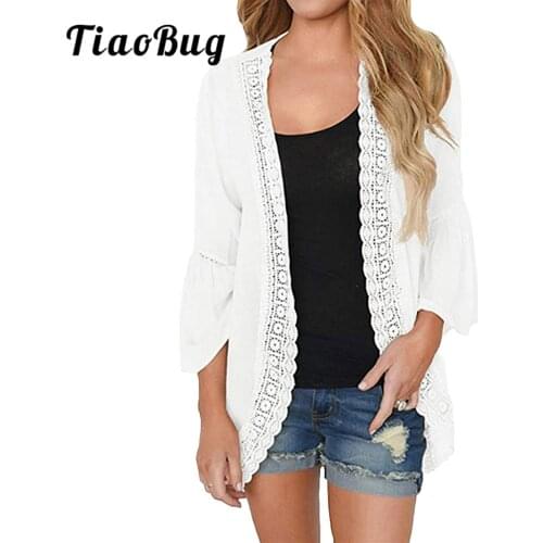 Fashion Womens Long Sleeve Lace Chiffon Shawls Bolero Blouse Tops Womens Open Front Cardigan Shrug Bridal Wrap Wedding Cover Up