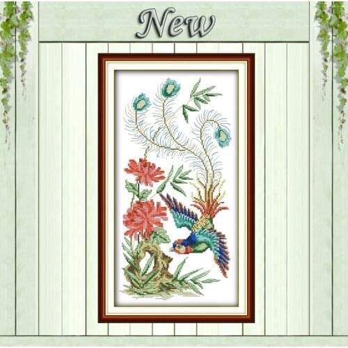 Phoenix flower bird DMC 14CT 11CT Needlework Kits Embroidery Sets DIY Cross Stitch Counted Print on canvas decor painting crafts