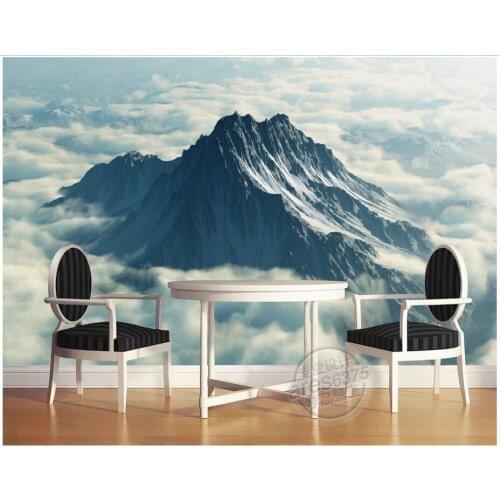 3d room wallpaer custom mural non-woven photo Alpine white clouds decoration painting 3d wall murals wallpaper for walls 3d