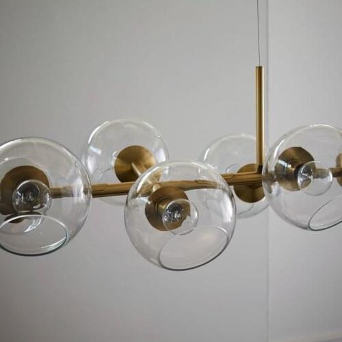 Nordic Pendant Light Clear Glass Lampshade Hanging Lamp Dining Room Cafe Bar Led Pendant Lights Suspension Luminaire S deco