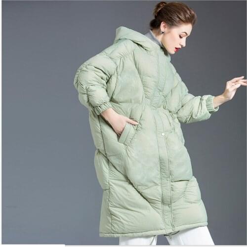 New Winter Women Coat Jacket Warm High Quality Female Long Down Park Jackets Winter Coat Hooded Womens White Duck Down Jackets