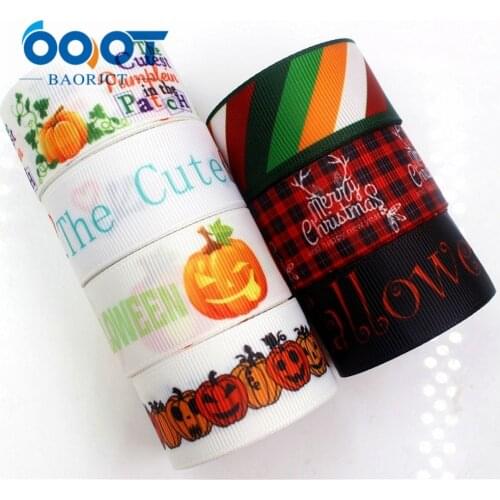 OOOT BAORJCT 178175 , 25MM cartoon Halloween Printed grosgrain ribbon,Clothing accessories jewelry,DIY Handmade gift wrapping
