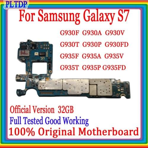 32GB Original Factory Unlocked MainBoard For Samsung S7 G935F G935FD G935A G935P G935T G935V G930F Motherboard With Full Chips