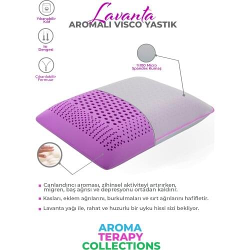 Lavender Pillow Aroma Therapy Lavender Orthopedic Visco Pillow