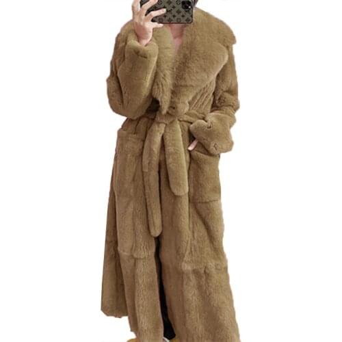 Winter Women Thick Warm Long Faux Fur Coat Long Sleeve Black Fake Mink Fur Coats Fashion Overcoat Women