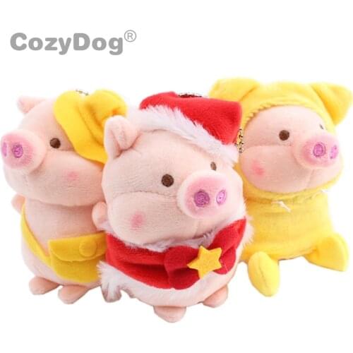 10 CM Anime Pig Plush Toys Keychain Pendant Kawaii Pig Stuffed Animals Toys Women Kids Christmas Birthday Gift
