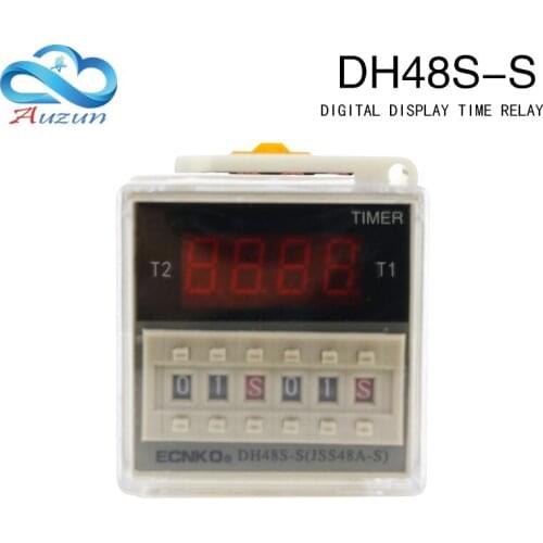 Digital display time relay dh48s-s cycle control time delay device ac220V 380V dc12v 24v high quality