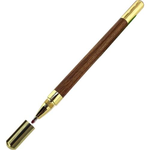 Luxury quality neutral Pen Wood brass Twist spinning cover Ballpoint Pen Office school supplies